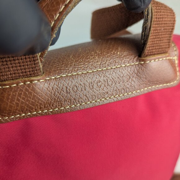 Authentic LONGCHAMP Le Pliage Nylon Foldable Backpack Pink Made in China. - Picture 6 of 14